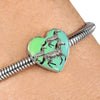 Quarter Horse Art Print Heart Charm Steel Bracelet-Free Shipping - Deruj.com