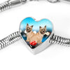Cairn Terrier Print Heart Charm Steel Bracelet-Free Shipping - Deruj.com