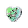 Quarter Horse Art Print Heart Charm Steel Bracelet-Free Shipping - Deruj.com