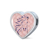 Lovely Horse Art Print Heart Charm Steel Bracelet-Free Shipping - Deruj.com
