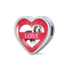 Bearded Collie Dog Print Heart Charm Leather Bracelet-Free Shipping - Deruj.com