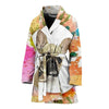 French Bulldog Print Women's Bath Robe-Free Shipping - Deruj.com