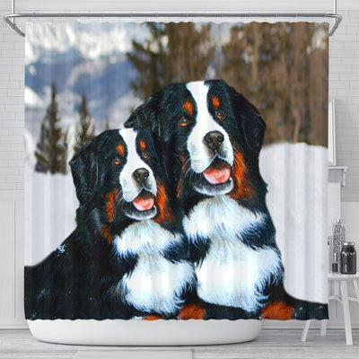 Bernese Mountain Dog Nature Print Shower Curtains-Free Shipping - Deruj.com