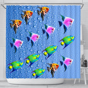 Colorful Angel Fish Print Shower Curtains-Free Shipping - Deruj.com
