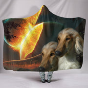 Afghan Hound Dog Print Hooded Blanket-Free Shipping - Deruj.com