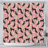Rottweiler Dog Floral Print Shower Curtain-Free Shipping - Deruj.com
