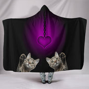 Dragon Li Cat Print Hooded Blanket-Free Shipping - Deruj.com