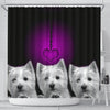 West Highland White Terrier (Westie) Print Shower Curtain-Free Shipping - Deruj.com