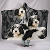 Lovely Polish Lowland Sheepdog Print Hooded Blanket-Free Shipping - Deruj.com