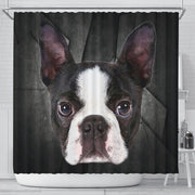 Boston Terrier Print Shower Curtains-Free Shipping - Deruj.com