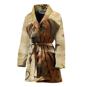 Rhodesian Ridgeback Print Women's Bath Robe-Free Shipping - Deruj.com