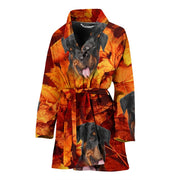 Rottweiler Print Women's Bath Robe-Free Shipping - Deruj.com