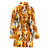 Papillon Dog In Lots Print Women's Bath Rob-Free Shipping - Deruj.com