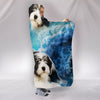 Polish Lowland Sheepdog Print Hooded Blanket-Free Shipping - Deruj.com