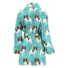 Papillon Dog Pattern Print Women's Bath Robe-Free Shipping - Deruj.com