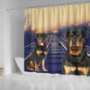 Cute Rottweiler Dog Print Shower Curtains-Free Shipping - Deruj.com