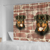 Amazing Rottweiler Dog Print Shower Curtains-Free Shipping - Deruj.com