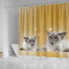 Balinese Cat Print Shower Curtain-Free Shipping - Deruj.com