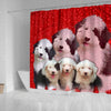 Old English Sheepdog Print Shower Curtains-Free Shipping - Deruj.com