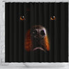 Rottweiler Dog On Black Print Shower Curtains-Free Shipping - Deruj.com