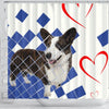 Cardigan Welsh Corgi Dog Print Shower Curtain-Free Shipping - Deruj.com