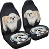 Cute Shih Tzu Dog Print Car Seat Covers- Free Shipping - Deruj.com