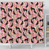 Rottweiler Dog Floral Print Shower Curtain-Free Shipping - Deruj.com