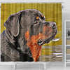 Rottweiler Dog Art Print Shower Curtains-Free Shipping - Deruj.com