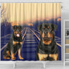 Cute Rottweiler Dog Print Shower Curtains-Free Shipping - Deruj.com