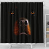 Rottweiler Dog On Black Print Shower Curtains-Free Shipping - Deruj.com