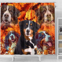 Bernese Mountain Dog Print Shower Curtain-Free Shipping - Deruj.com