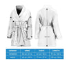 American Eskimo Print Women's Bath Robe-Free Shipping - Deruj.com