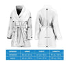 Cute Basset Hound On White Print Women's Bath Robe-Free Shipping - Deruj.com
