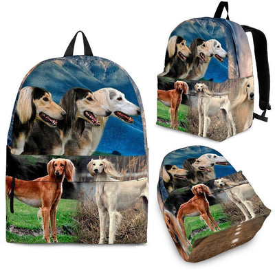 Saluki Dog Print Backpack-Express Shipping - Deruj.com