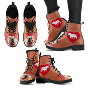 Valentine's Day Special Bulldog Print Boots For Women-Free Shipping - Deruj.com