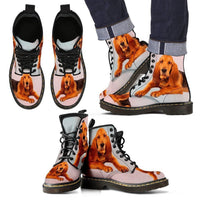 Bloodhound Print Boots For Men-Express Shipping - Deruj.com