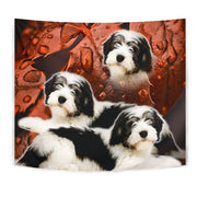 Cute Polish Lowland Sheepdog Print Tapestry-Free Shipping - Deruj.com