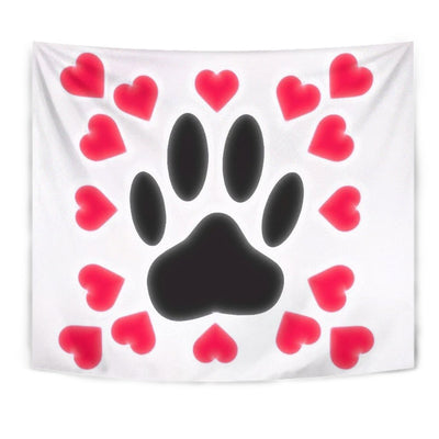 Dog Paws Love Print Tapestry-Free Shipping - Deruj.com