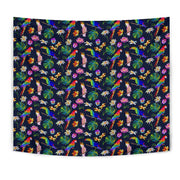 Lovely Parrot Floral Print Tapestry-Free Shipping - Deruj.com