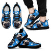 Paws Print Pug Dog (Black/White) Running Shoes For Men -Express Delivery - Deruj.com