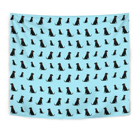 Black Labrador Dog Pattern Print Limited Edition Tapestry-Free Shipping - Deruj.com