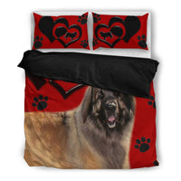 Valentine's Day Special-Leonberger Dog Red Print Bedding Set-Free Shipping - Deruj.com