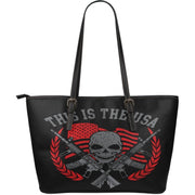 This Is The USA-Large Leather Tote Bag-Free Shipping - Deruj.com