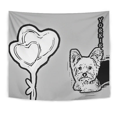 Yorkie Dog Print Tapestry-Free Shipping - Deruj.com