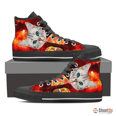 Cat Eat Pizza Women's Canvas Shoes-3D Print-Free Shipping - Deruj.com
