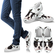 Boston Terrier Print Slip Ons Shoes For Women- Express Shipping - Deruj.com