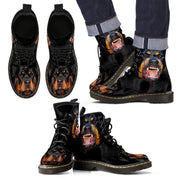 Rottweiler Print Boots For Men-Express Shipping - Deruj.com