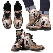 Golden Retriever Print Boots For Men-Limited Edition-Express Shipping - Deruj.com
