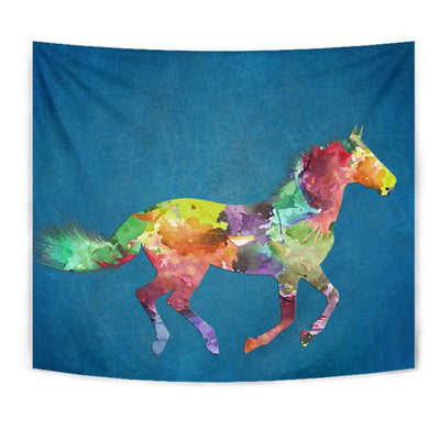 Mustang Horse Painted Print Tapestry-Free Shipping - Deruj.com