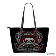 Death Before Dishonor-Small Leather Tote Bag-Free Shipping - Deruj.com